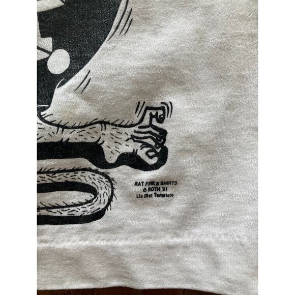 Rat Fink, Ed 'Big Daddy' Roth Vintage 1991 Baby/Cropped T-shirt - Picture 2 of 15